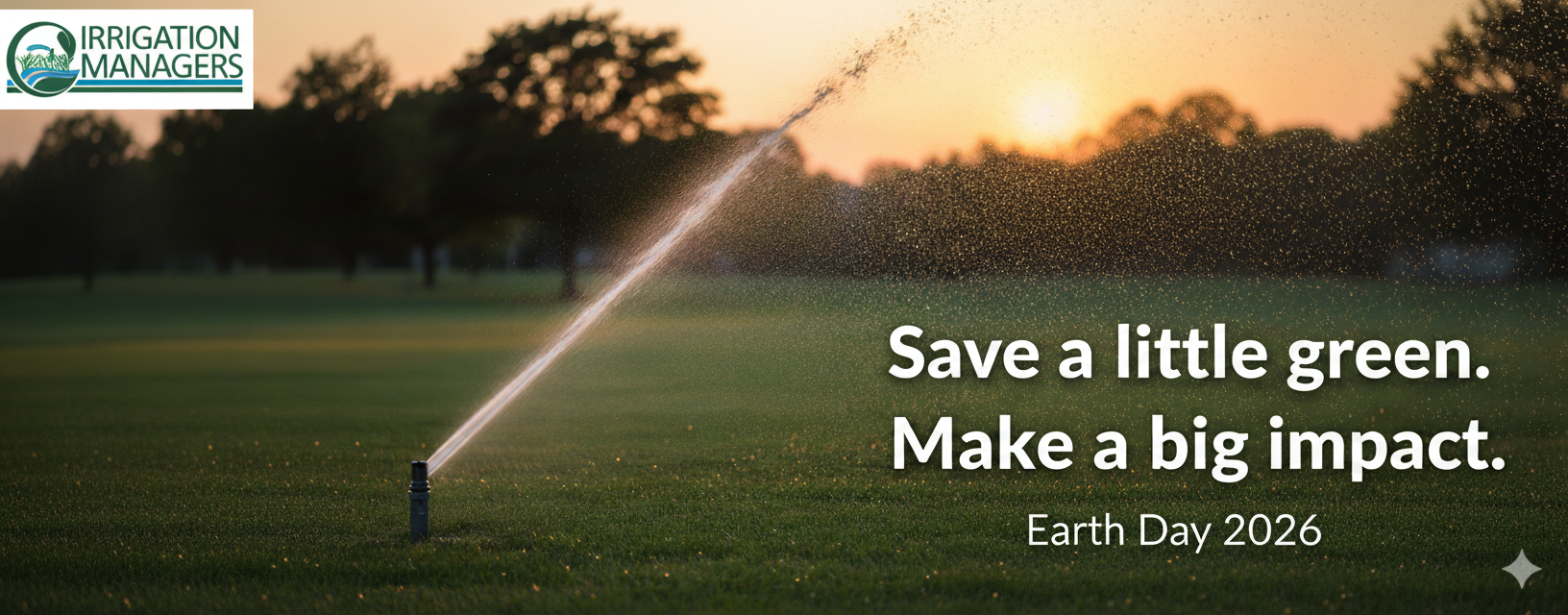 Commercial landscape irrigation in a park setting